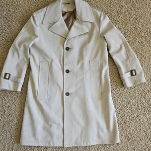 Vintage London Fog wind jammer Light Beige Trench Coat Ribbed Texture